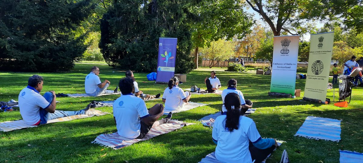 Yoga session at Basel on 22 October 2023